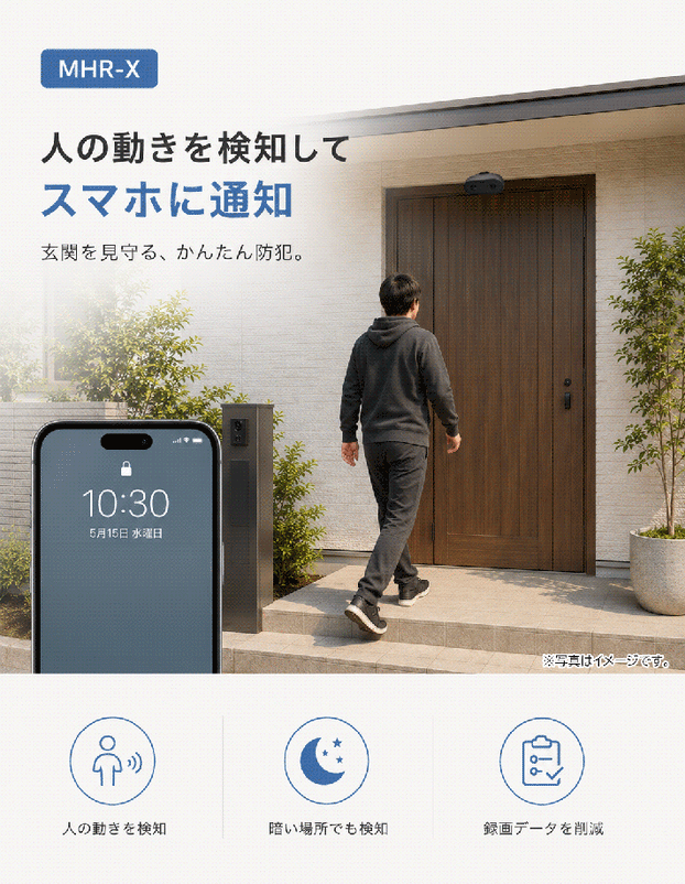 置き配の確認も、犯罪・もしもの備えにも。新しい生活家電「MHR-X」