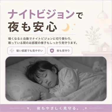 防犯カメラ 室内 見守りカメラ LEDライト付き ペットカメラ ベビーモニター ナイトライト スマホ対応 WiFi 子供部屋 赤ちゃん ペット 留守番 高齢者 MHR-12
