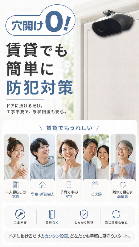 置き配の確認も、犯罪・もしもの備えにも。新しい生活家電「MHR-X」