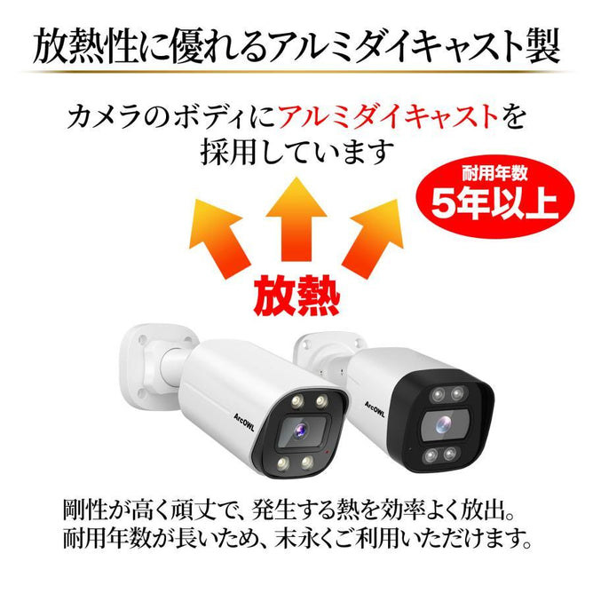 防犯カメラ poe給電 屋外 PTZ機能 家庭用 監視カメラ AI自動追尾 500万画像 赤外線モード 双方向音声 遠隔監視 防水 電源不要 P-AC488