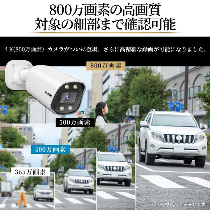 防犯カメラ poe給電 屋外 PTZ機能 家庭用 監視カメラ AI自動追尾 500万画像 赤外線モード 双方向音声 遠隔監視 防水 電源不要 P-AC488