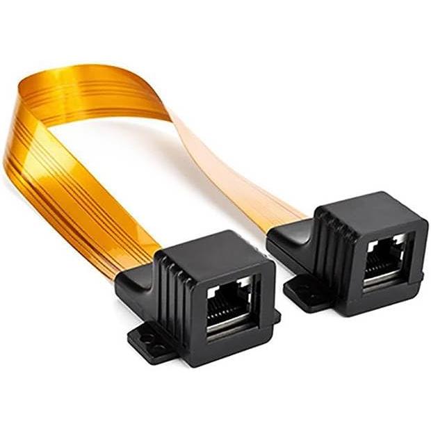隙間用 LANケーブル 30cm 中継 延長 フラットケーブル 配線 工事不要 CAT5e対応 100BASE-TX 高速伝送 100Mbps 屋内 屋外 家 オフィス 窓 ドア サッシ  FLAN01