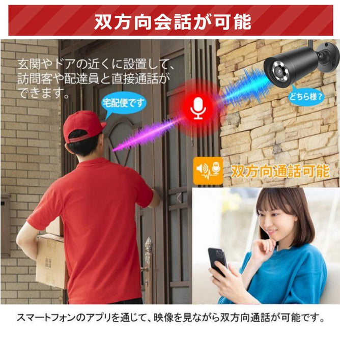 防犯カメラ ワイヤレス 屋外 監視カメラ 家庭用 wifi ネットワークカメラ 500画素 動体検知 IP66 防水防塵 スマホ遠隔監視 無線 業務用 LED防犯灯付き 見守り　AC-925B