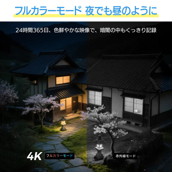 防犯カメラ ワイヤレス 見守りカメラ 4K 家庭用 屋外対応 高画質 800万画素 SD録画 遠隔監視 動体検知 フルカラー 双方向音声 IP66 NVR増設可 AC-570