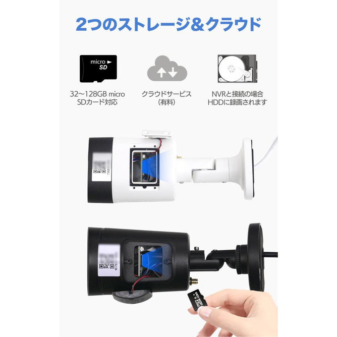 防犯カメラ 家庭用 屋外 ワイヤレス AI 動体検知 wifi 防水防塵 双方向音声 遠隔監視 500画素 ネットワークカメラ 監視カメラ SDカード録画 NVR増設可能　AC-325