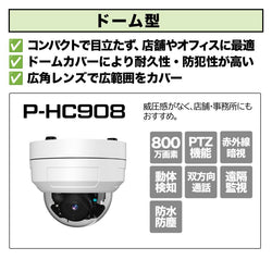 防犯カメラ 屋外 セット 800万 家庭用 レコーダー PoE給電 IPカメラ 屋内 2台 有線 自動追尾 PoE ネットワークカメラ AI検知 4K 録画機 防水 夜間カラー POE-E8-2HC908
