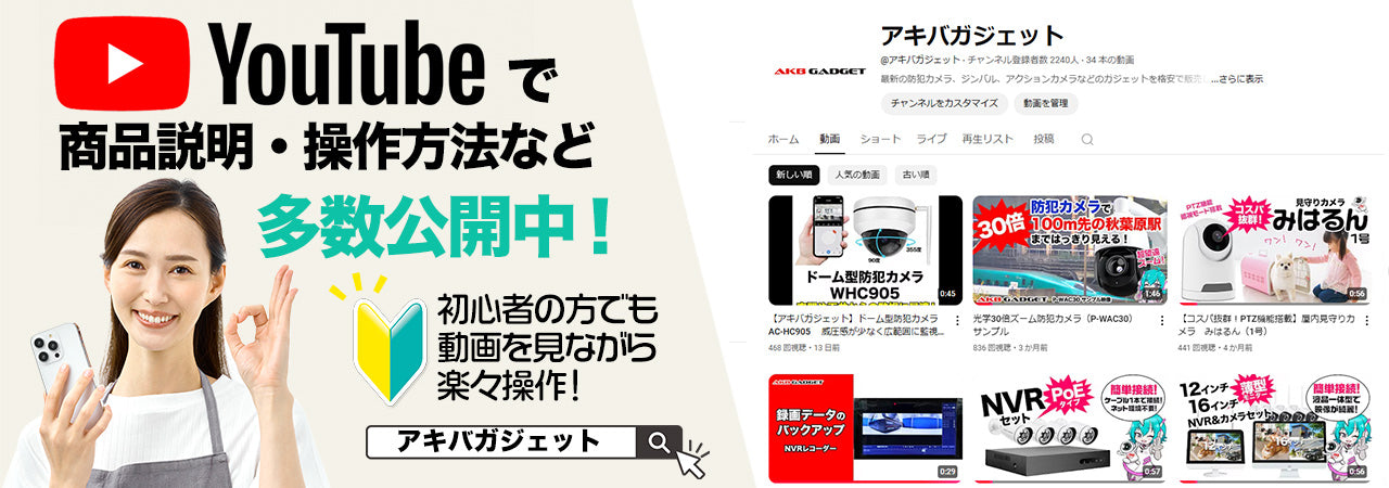 アキバガジェットの防犯カメラ解説・サポート